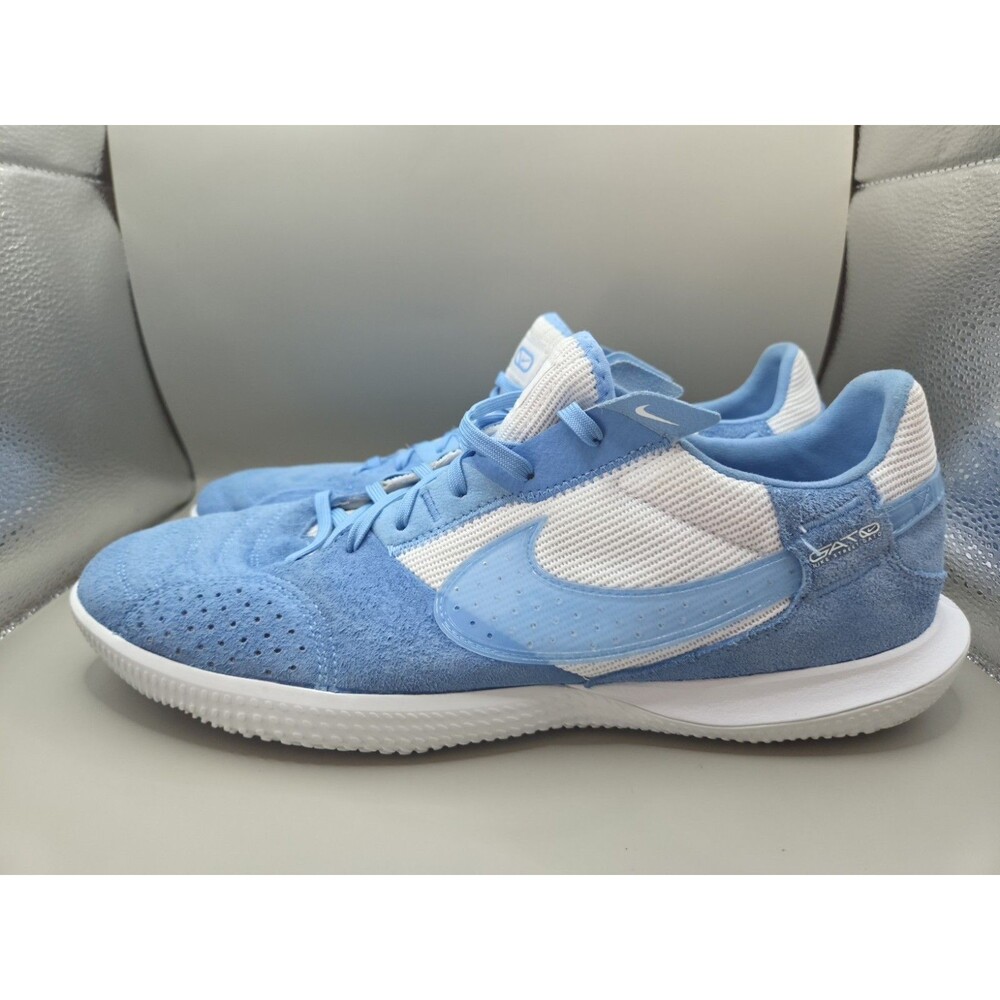 Nike StreetGato University Suede Indoor Soccer Mens 12 Blue White DC8466-400 EUC